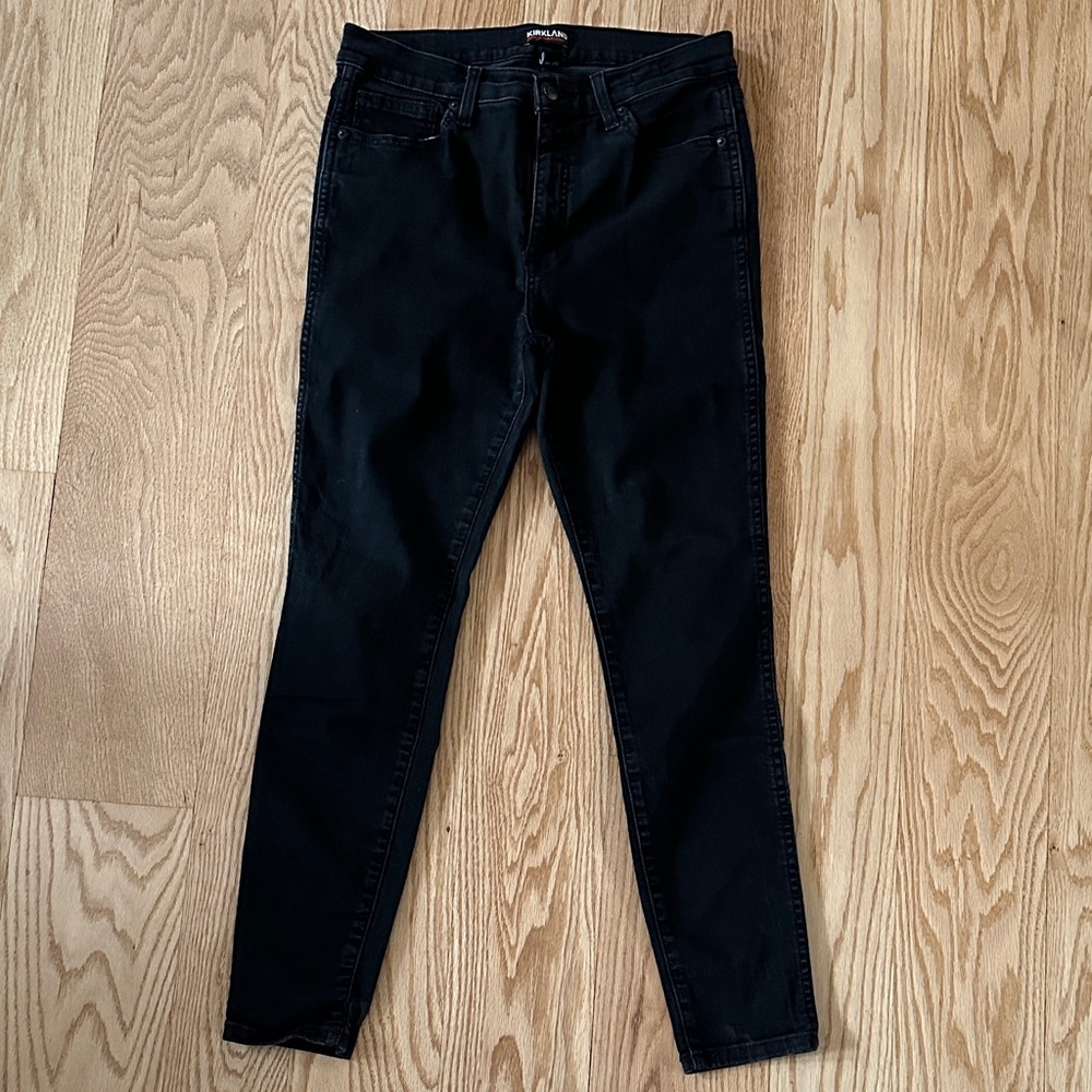 Kirkland Signature High Rise Skinny Fit Women's Black Jeans size 10